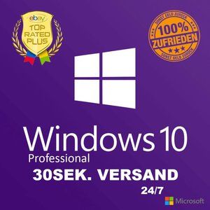 Microsoft Windows 10 Professional✔ Pro Key 32/64 B
